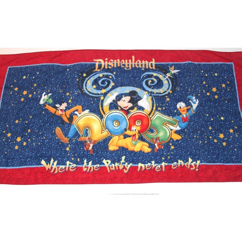 Disney Disneyland Where The Party Never Ends 59 x 31  Inches Beach Towel Cotton